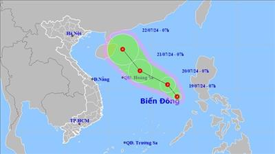 Xuất hiện áp thấp nhiệt đới ở khu vực giữa Biển Đông