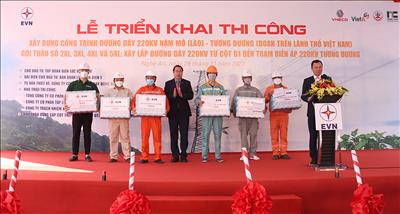  EVN triển khai thi công dự án đường dây 220kV Nậm Mô (Lào)