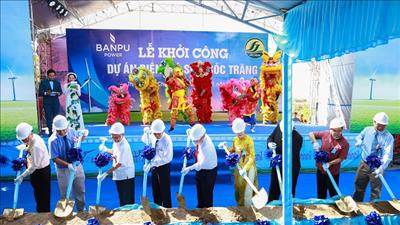 Khởi công Nhà máy điện gió số 3 tỉnh Sóc Trăng