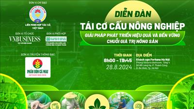 Giải pháp phát triển chuỗi giá trị nông sản bền vững tại Diễn đàn tái cơ cấu nông nghiệp