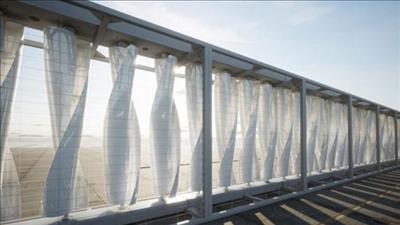 Hàng rào turbine gió xoắn công suất 2.200 kW điện/năm