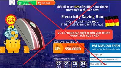 Giả mạo thương hiệu EVN để quảng cáo bán hàng