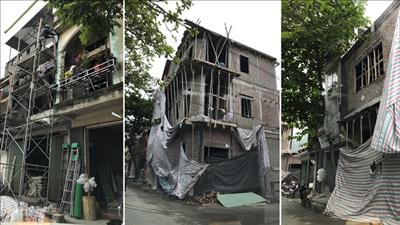 Hải Dương: Xây dựng nhà trái phép trên đường giao thông
