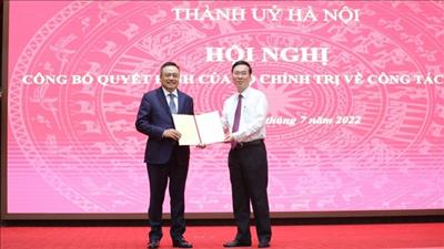 Ông Trần Sỹ Thanh giữ chức Phó Bí thư Thành ủy Hà Nội