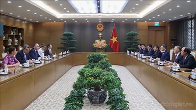 Thủ tướng Lê Minh Hưng tiếp Bộ trưởng Ngoại giao Hy Lạp