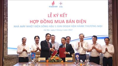 Ký hợp đồng mua bán điện Nhà máy nhiệt điện Sông Hậu 1 