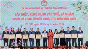 Mặt trận Tổ quốc Việt Nam vinh danh tập thể, cá nhân kiều bào tiêu biểu năm 2025