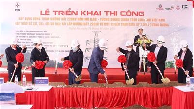 Triển khai thi công xây dựng đường dây 220kV Nậm Mô – Tương Dương
