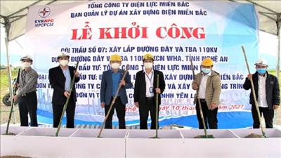 Khởi công dự án đường dây và TBA 110kV khu công nghiệp WHA (Nghệ An)