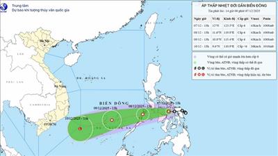 Áp thấp nhiệt đới sắp đi vào Biển Đông