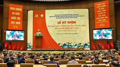 Phát biểu của Tổng Bí thư Tô Lâm tại Lễ kỷ niệm cấp quốc gia 80 năm Ngày Tổng tuyển cử đầu tiên bầu Quốc hội Việt Nam