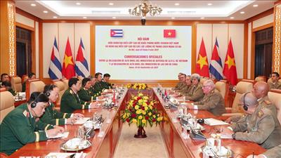 Việt Nam - Cuba ký kết kế hoạch hợp tác 3 năm trong lĩnh vực quốc phòng