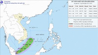 Xuất hiện thêm một áp thấp nhiệt đới gần Biển Đông