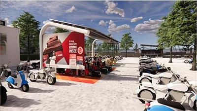 Sinh viên làm trạm sạc xe điện từ năng lượng mặt trời