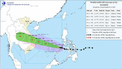 Bão Kalmaegi đã đi vào Biển Đông