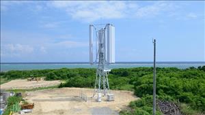 Turbine gió trục dọc biến bão thành điện
