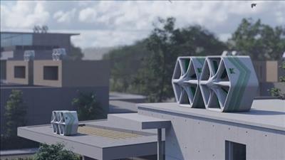 Turbine gió không cánh quạt hình tổ ong