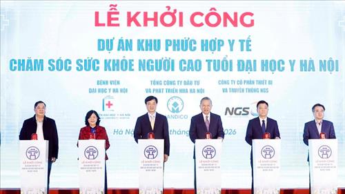 Tổng Bí thư dự Lễ khởi công dự án phức hợp y tế chăm sóc sức khỏe người cao tuổi