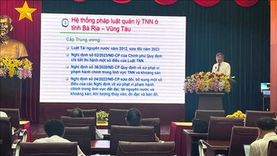 Nâng cao nhận thức về quản lý, sử dụng tài nguyên nước tại Bà Rịa - Vũng Tàu