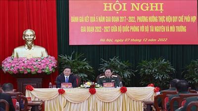 Củng cố quan hệ hợp tác giữa Bộ Tài nguyên và Môi trường với Bộ Quốc phòng