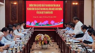 Khảo sát, thẩm tra dự án Luật Tài nguyên nước (sửa đổi) tại Long An