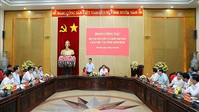 Quản lý công tác tài nguyên và môi trường trên địa bàn tỉnh Ninh Bình