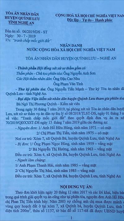 Quỳnh Lưu (Nghệ An): Sự thật về đơn “tố” Phó Trưởng phòng tài chính kế hoạch huyện
