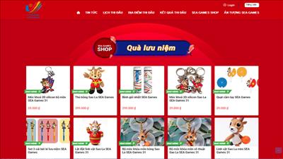 Nhiều sản phẩm quà lưu niệm được bày bán trong dịp SEA Games 31