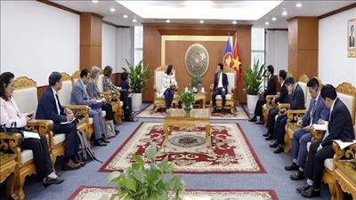 Lãnh đạo ngành tài nguyên và môi trường tiếp đại diện WB khu vực châu Á - Thái Bình Dương